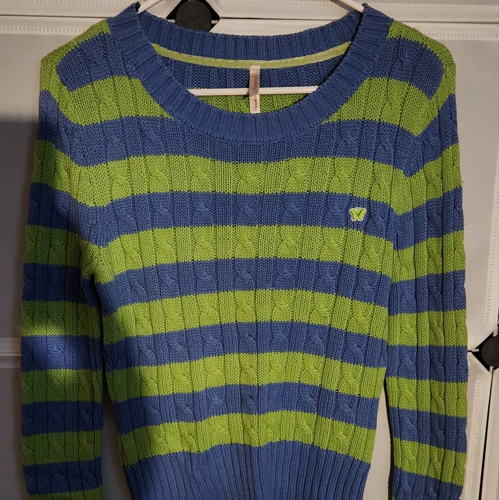 AEROPOSTALE CROPPED CABLE KNIT SWEATER Large